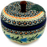 Polish Pottery Stoneware JAR APPLE SHAPED