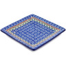 Polish Pottery Stoneware PLATE SQUARE