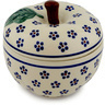 Polish Pottery Stoneware JAR APPLE SHAPED