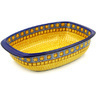 Polish Pottery Stoneware BAKER OVAL W/HANDLES