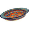 Polish Pottery Stoneware BAKER OVAL W/HANDLES