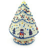 Polish Pottery Stoneware CANDLE HOLDER CHRISTMAS TREE