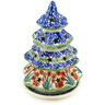 Polish Pottery Stoneware CANDLE HOLDER CHRISTMAS TREE
