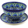 Polish Pottery Stoneware COLANDER W/PLATE