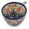 Polish Pottery 1 Cup Measuring Cup Wave Of Flowers