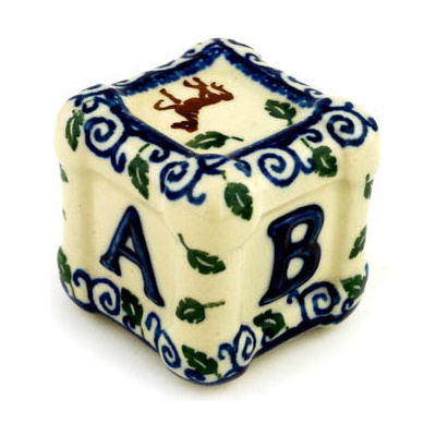 Polish Pottery ABCD Cube Die 2&quot; Children&#039;s Prancing Poni