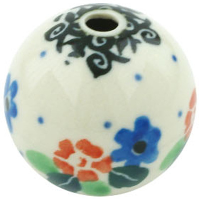 Polish Pottery Bead 1&quot; A Touch Of Spring