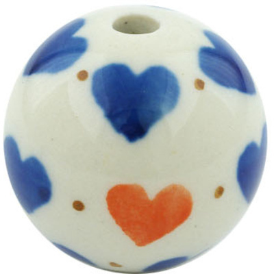 Polish Pottery Bead 1&quot; Heart Of Hearts