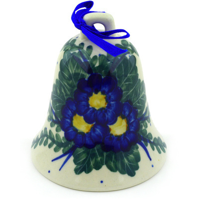 Polish Pottery Bell Ornament 4&quot;
