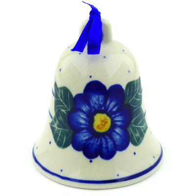 Polish Pottery Bell Ornament 4&quot;