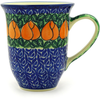 Polish Pottery Bistro Mug Flamenco UNIKAT