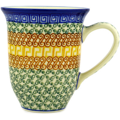 Polish Pottery Bistro Mug Grecian Sea