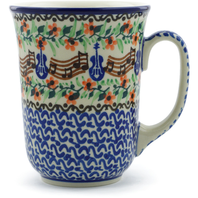 Polish Pottery Bistro Mug Summer Song UNIKAT