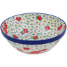 Polish Pottery Bowl 11&quot; Spring Blossom Harmony UNIKAT
