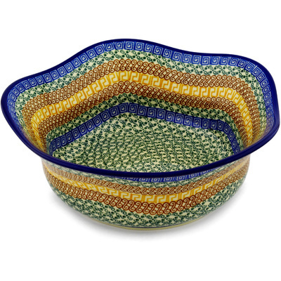 Polish Pottery Bowl 12&quot; Grecian Sea