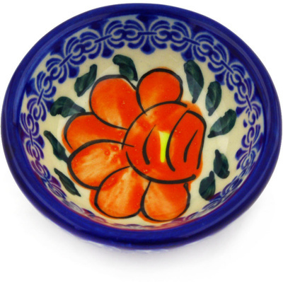 Polish Pottery Bowl 3&quot; Flower Party