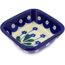 Polish Pottery Bowl 3&quot; Forget-me-not Peacock