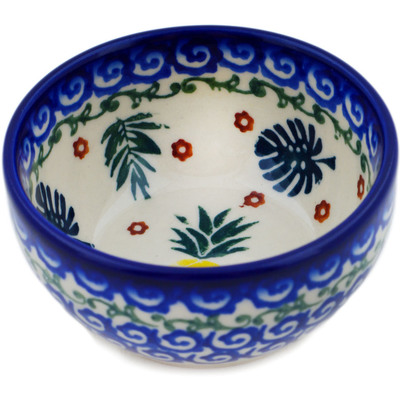 Polish Pottery Bowl 3&quot; Pineapple Parade