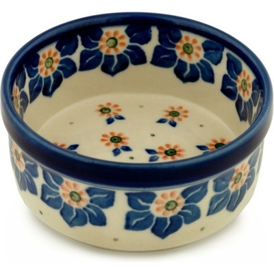 Polish Pottery Bowl 4&quot; Daisy Ribbons