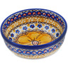 Polish Pottery Bowl 4&quot; Marigold Dreams UNIKAT
