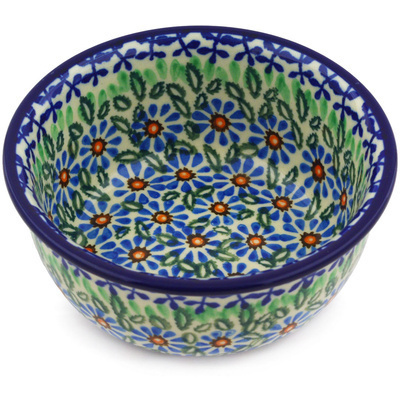 Polish Pottery Bowl 5&quot; Aster Frenzy