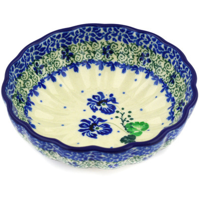 Polish Pottery Bowl 5&quot; Blue Ambrosia