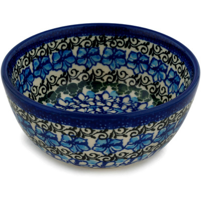 Polish Pottery Bowl 5&quot; Blue Lagoon