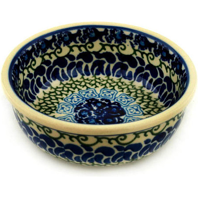 Polish Pottery Bowl 5&quot; Blue Passion