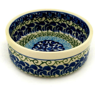 Polish Pottery Bowl 5&quot; Blue Passion