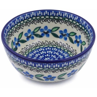 Polish Pottery Bowl 5&quot; Blue Rolf Fiedler