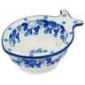 Polish Pottery Bowl 5&quot; Blue Spring Blue