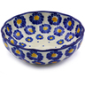 Polish Pottery Bowl 5&quot; Blue Zinnia