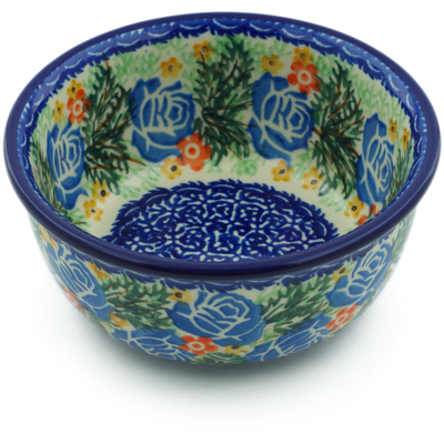 Polish Pottery Bowl 5&quot; Garden Divinity UNIKAT