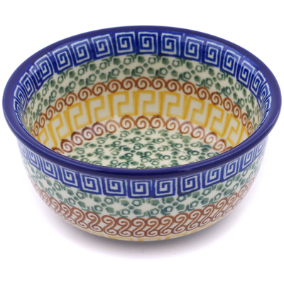 Polish Pottery Bowl 5&quot; Grecian Sea