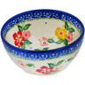 Polish Pottery Bowl 5&quot; Hibiscus Splendor
