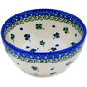 Polish Pottery Bowl 5&quot; Lucky Clovers