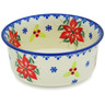 Polish Pottery Bowl 5&quot; Poinsettia Charm