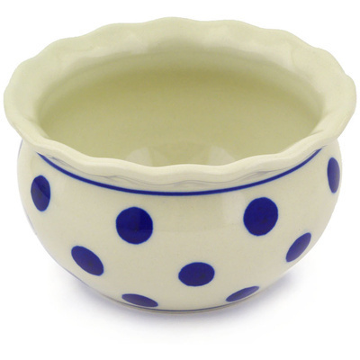 Polish Pottery Bowl 5&quot; Polka Dot Delight
