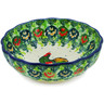 Polish Pottery Bowl 5&quot; Rooster&#039;s Crow UNIKAT