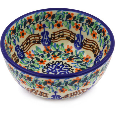 Polish Pottery Bowl 5&quot; Summer Song UNIKAT