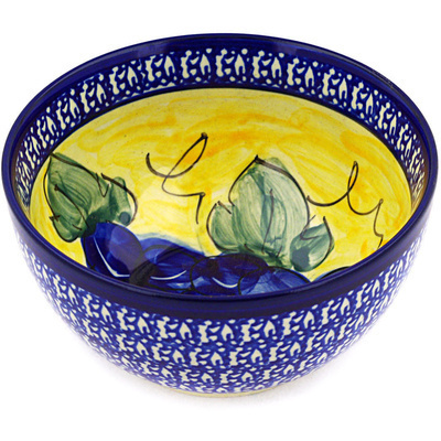 Polish Pottery Bowl 5&quot; Tuscan Grapes