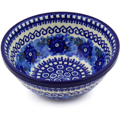Polish Pottery Bowl 6&quot; Alpine Spring UNIKAT