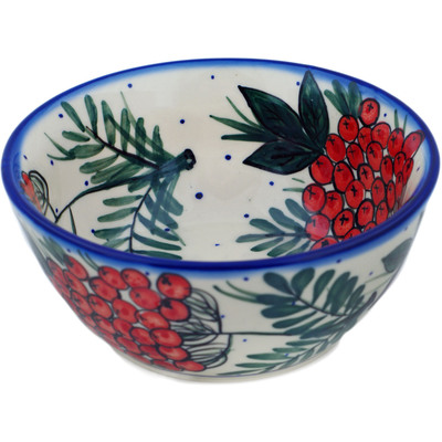 Polish Pottery Bowl 6&quot; Berry Bounty UNIKAT