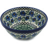 Polish Pottery Bowl 6&quot; Blue Chicory