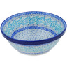 Polish Pottery Bowl 6&quot; Blue Lagoon Whimsy UNIKAT