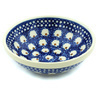 Polish Pottery Bowl 6&quot; Brown Eyed Peacock
