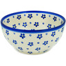 Polish Pottery Bowl 6&quot; Forget Me Not Swirls