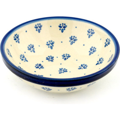 Polish Pottery Bowl 6&quot; Little Blue Bouquet