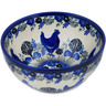 Polish Pottery Bowl 6&quot; Spring Chicken UNIKAT