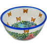 Polish Pottery Bowl 6&quot; Sweet Butterflies